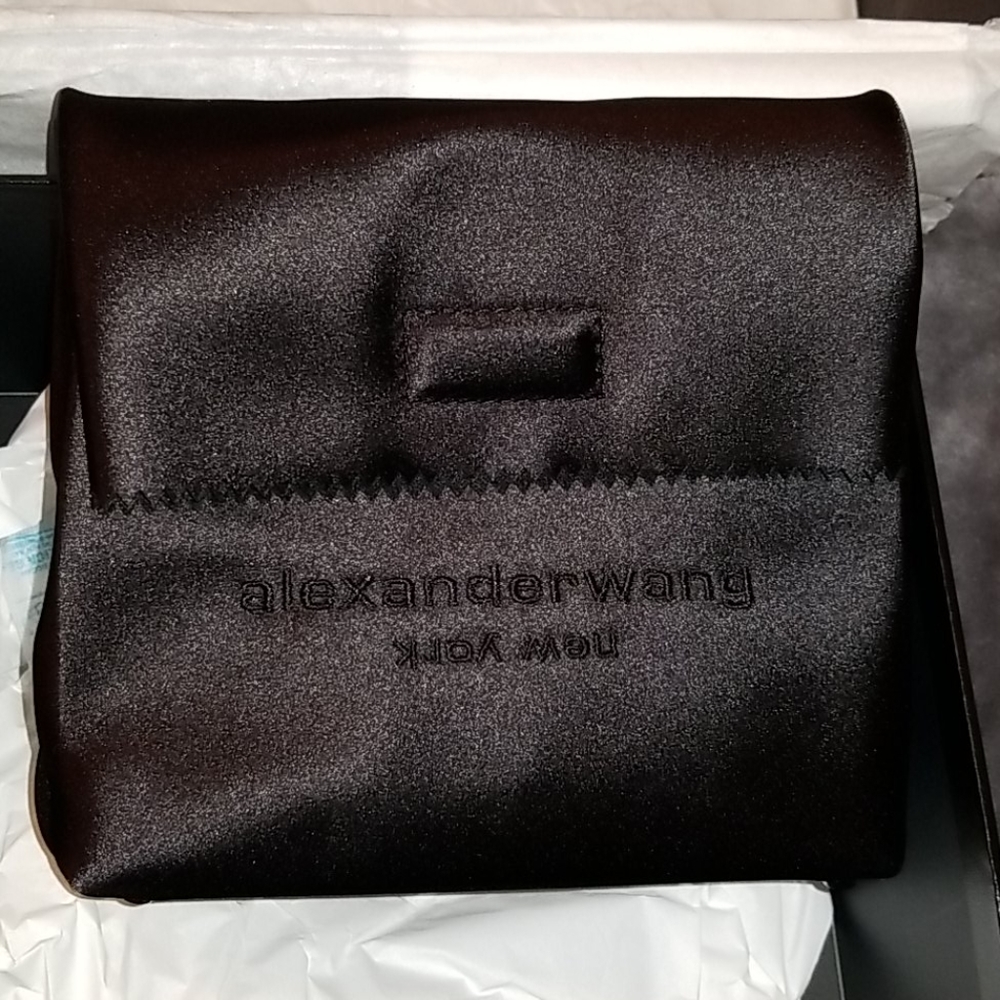 Alexander Wang Black Satin Clutch